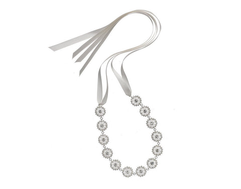 Lace Band Hairpiece - Crystal: Alternate View #1