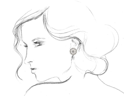 Lace Pearl Crystal Stud: Alternate View #4