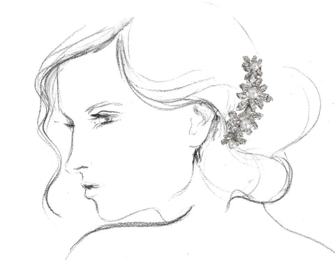 Lily Crystal Small Hairpiece: Alternate View #2