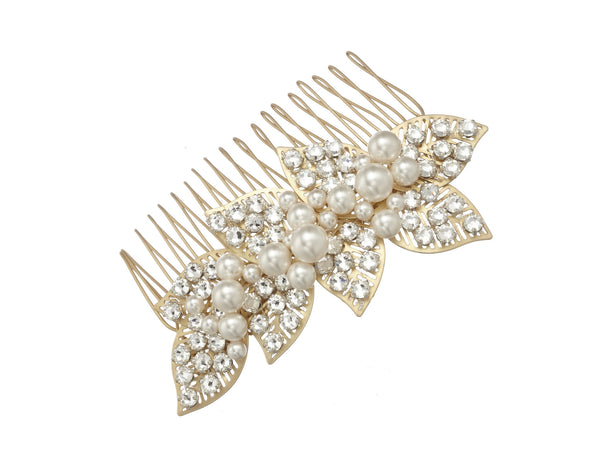 Crystal Leaf Pearl <br> Comb Small: Featured Product Image