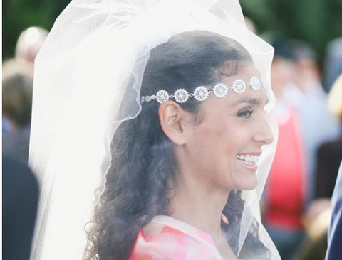 Lace Band Hairpiece - Crystal: Alternate View #10