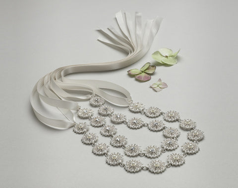 Lace Band Hairpiece - Pearl: Alternate View #5